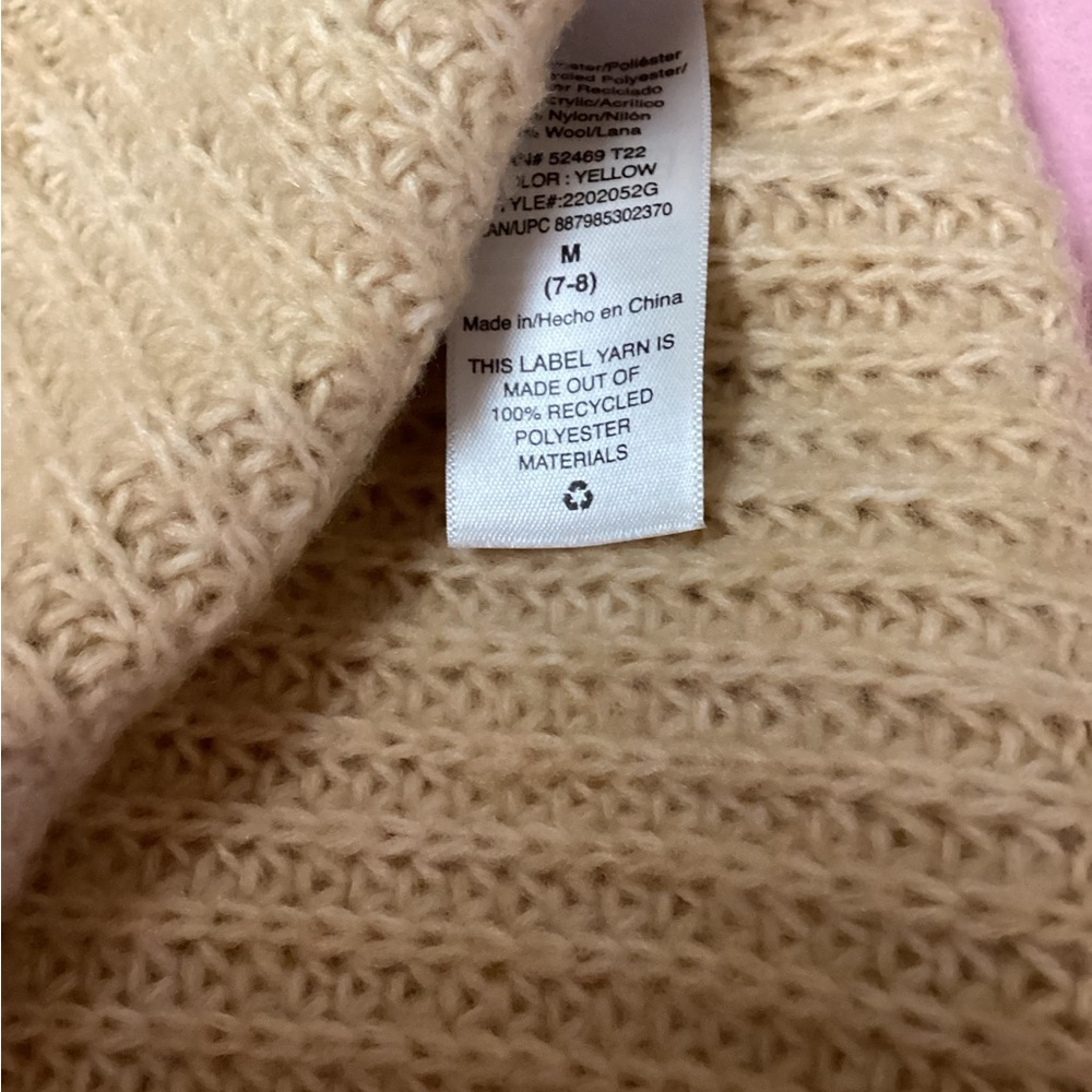 Cozy Gold Ribbed Knit Sweater - Picture 6 of 7